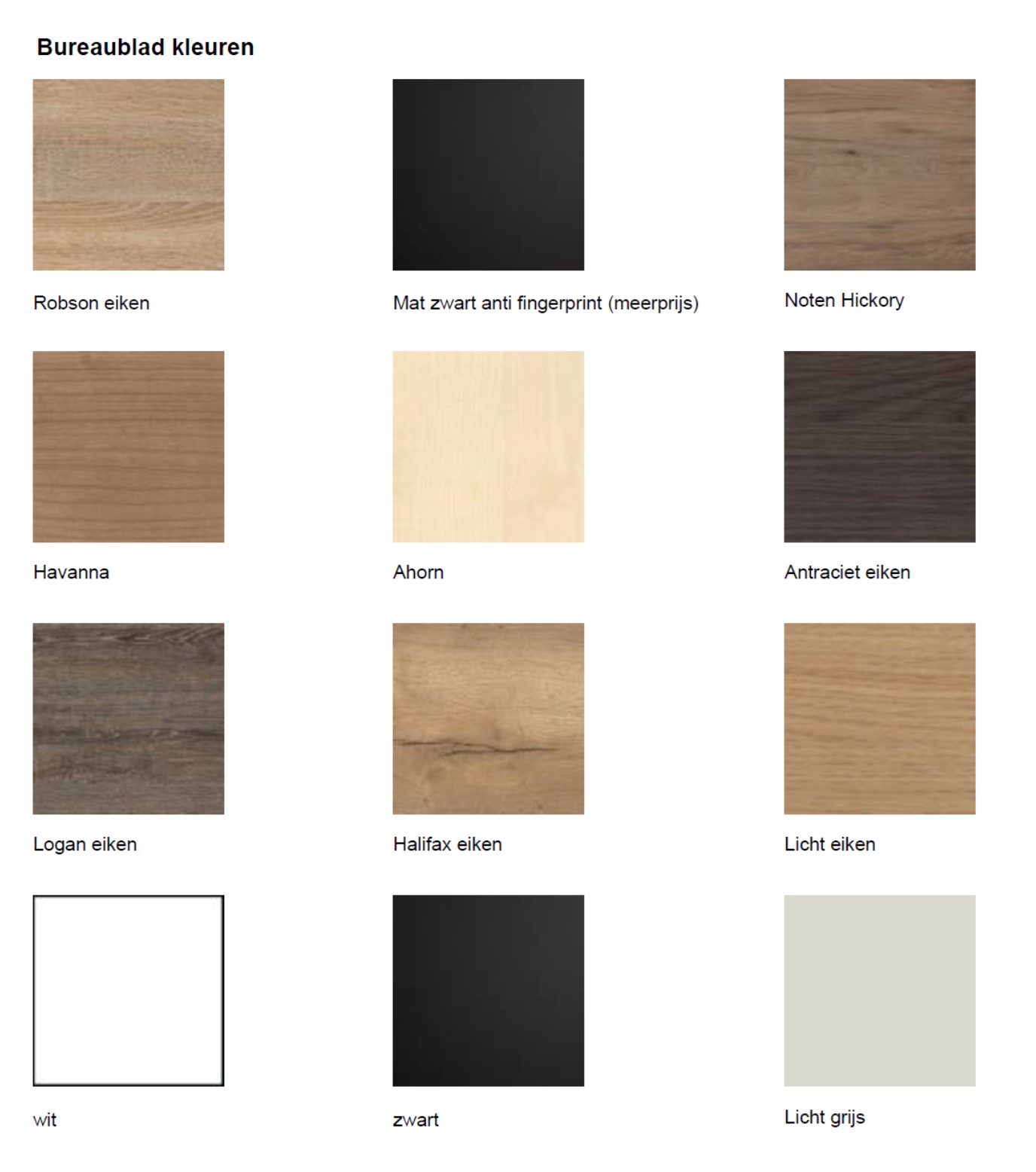 Bureaubladkleuren zit sta bureaus